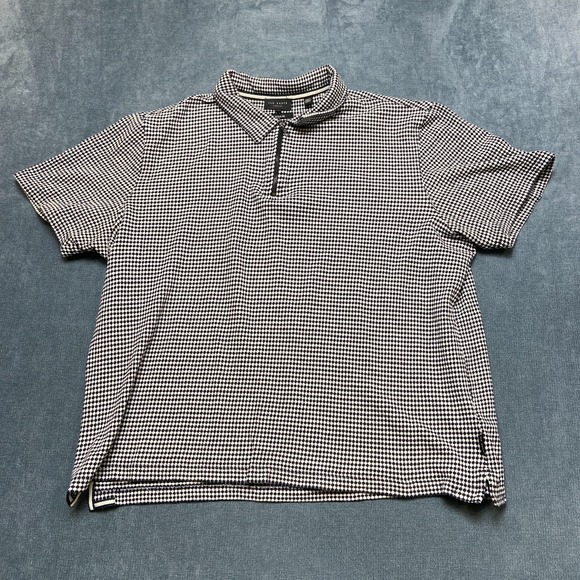 Ted Baker Other - Ted Baker Polo Shirt Mens Small Navy White Geometric Print Golf Quarter Zip